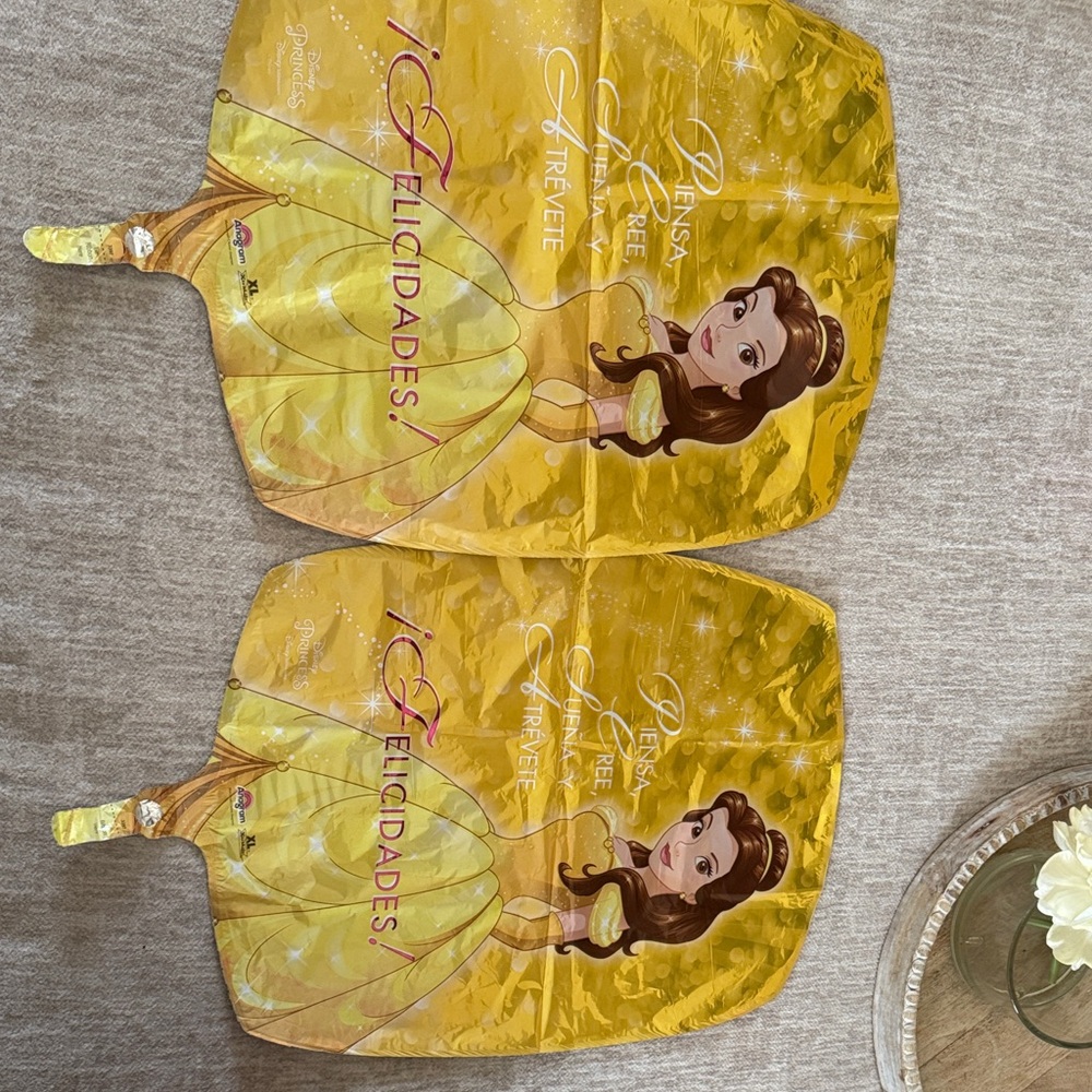 Disney Princess Belle Golden and White Cutout, 2 different backdrops - Picture 9 of 13